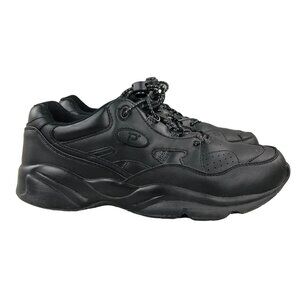 Propet Women's 10.5 M(B) Stability Walker Black Leather Speed Lacing Shoes W2034